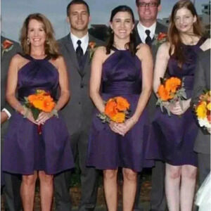 David’s Bridal Bridesmaid’s Dress in Eggplant Purple
